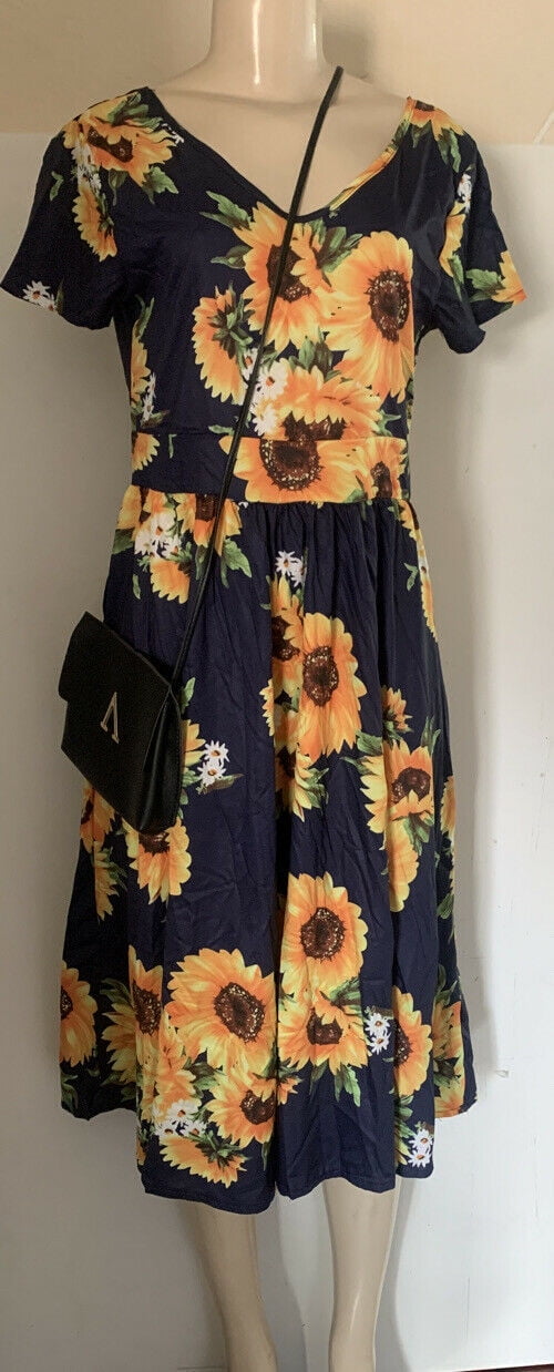 womens sunflower dress