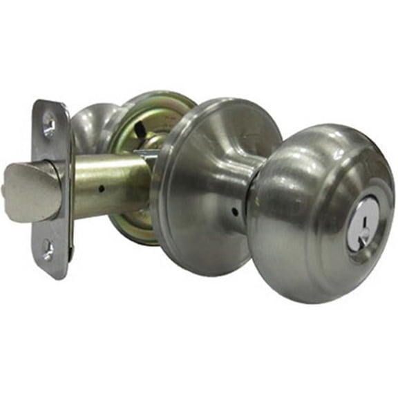 Tru-Guard Verona Fancy Mushroom Entry Knob Sets - Satin Nickel