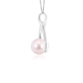 thumbnail image 2 of ANGARA Solitaire Japanese Akoya Cultured Pearl Swirl Pendant in 14K White Gold for Women | June Birthstone, Birthday, Anniversary, Jewelry Gift for Women | Pearl Necklace, 2 of 6