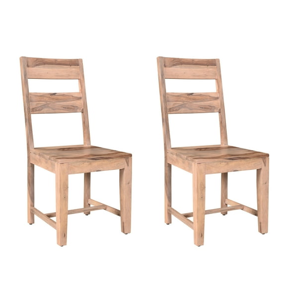 Taran Designs Harper Solid Wood Dining Chairs (Set of 2) in White