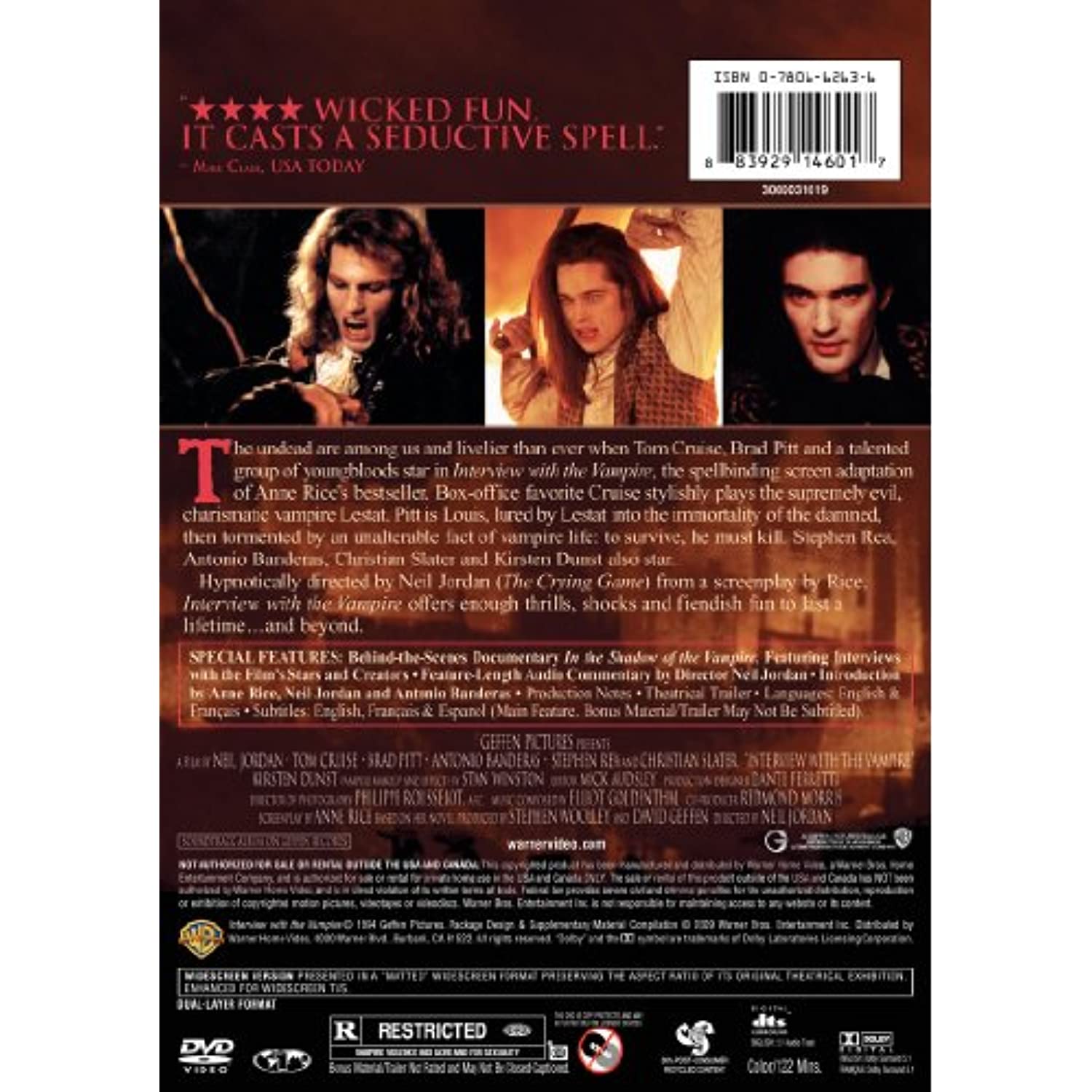 Interview With the Vampire: The Vampire Chronicles (DVD), Warner Home Video, Horror - image 2 of 2