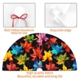 thumbnail image 4 of Rateoe Rainbow Colorful Maple Leaves Print Christmas Tree Skirt 30" for Xmas Holiday New Year Party Circle Tree Mat Ornaments Decoration, 4 of 7