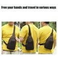 thumbnail image 4 of Kugisaki Chest Bag Sling Bag Shoulder Crossbody Bags Multiple Zippered Compartments Adjustable Strap with Earphone Hole Casual Outings, 4 of 6