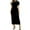 Black-dresses for women, variant on Women's Short Sleeve Dresses Crew Neck Party Wedding Guest Ruched Soild A Line Midi Dress