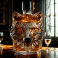 thumbnail image 5 of Aodebiao Art Statue Sculpture - Funny Whiskey Wolf Head Bottle, 2025 New Glass Animal Whiskey Decanter, Collectibles Gifts，Gift for Men, Dad, Cool Drinking Accessories for Home Bar, 5 of 5