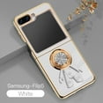 thumbnail image 1 of Allytech Galaxy Z Flip5 Case with Ring Holder Stand, Spaceman Fashion Design Shockproof Anti-Scratch Phone Case Cover for Samsung Galaxy Z Flip5 5G - White, 1 of 11