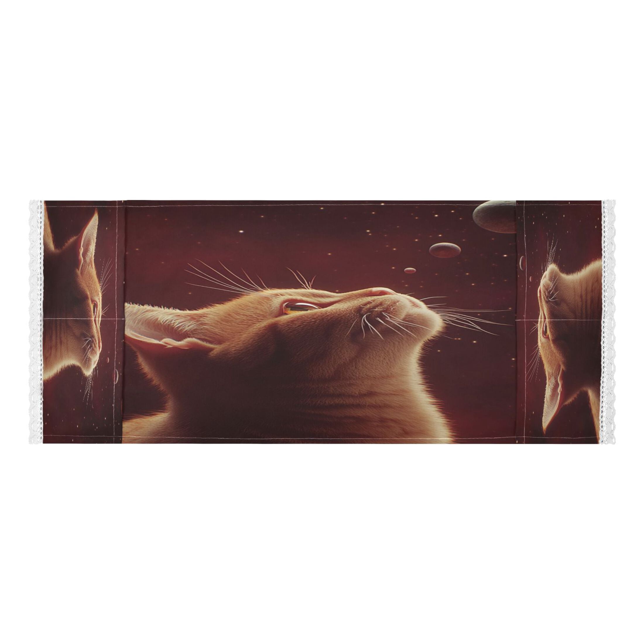WOBOGO Orange Cat The Universe Pattern Washing Machine Cloth Dryer Refrigerator Top Cover Protective Non-Slip Mat For Kitchen Laundry