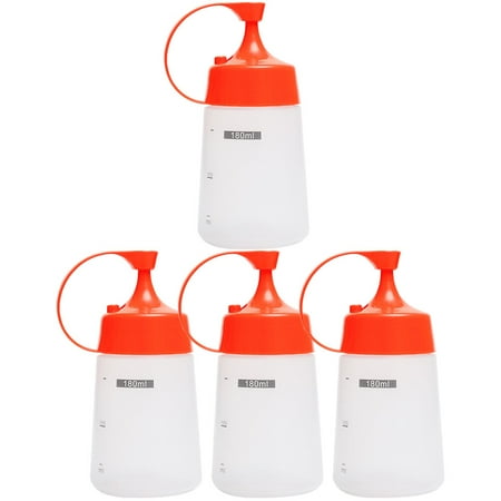 

Squeeze Sauce Bottle Ketchup Container Kitchen Bottles or Mayonnaise Salad Dressing 4 Pcs