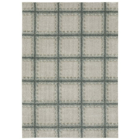 Oriental Weavers Alton Area Rug - 092E9 - 9'10" x 12'10" - in Gray/ Teal - Casual Geometric, Stain Resistant, Family and Pet Friendly , Family, Dining, Living Room Rug