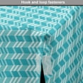 thumbnail image 4 of Abstract Dog Crate Cover, Geometrical Print of Vertical Zigzags in Aquatic Tones Simplistic, Easy to Use Pet Kennel Cover Small Dogs Puppies Kittens, 7 Sizes, Seafoam Sea Blue, by Ambesonne, 4 of 6