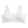 thumbnail image 2 of Wyobmus Training Bras for Girls 6-14Y Sports Seamless Bra Comfy Inner Mesh Breathable Crop Cami Tank Top C-White*, 2 of 3
