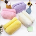 thumbnail image 1 of Cosmetic Bag Candy Color Plush Square Portable Large Capacity Toiletry Bag for Vacation, 1 of 7