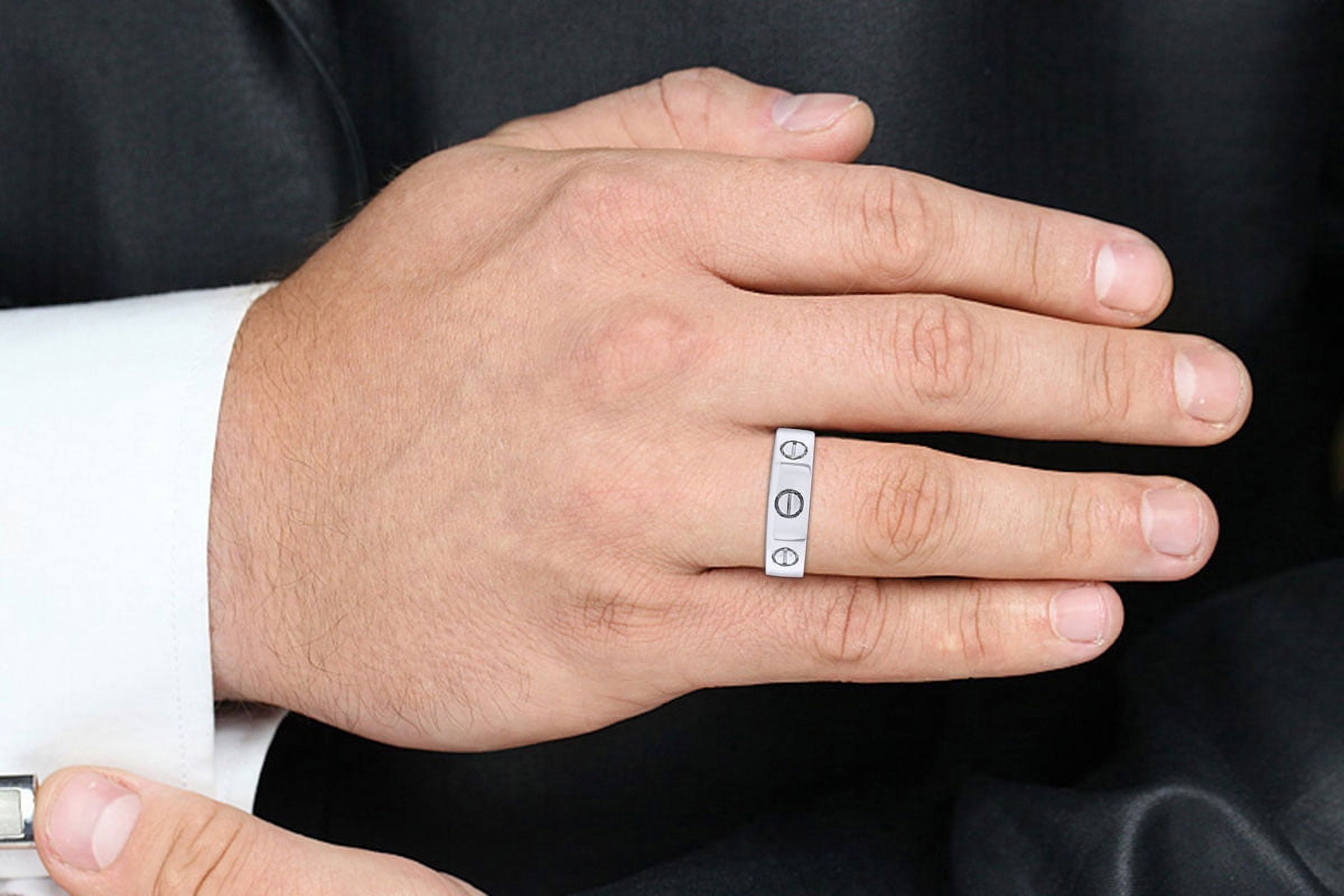 cartier silver ring mens