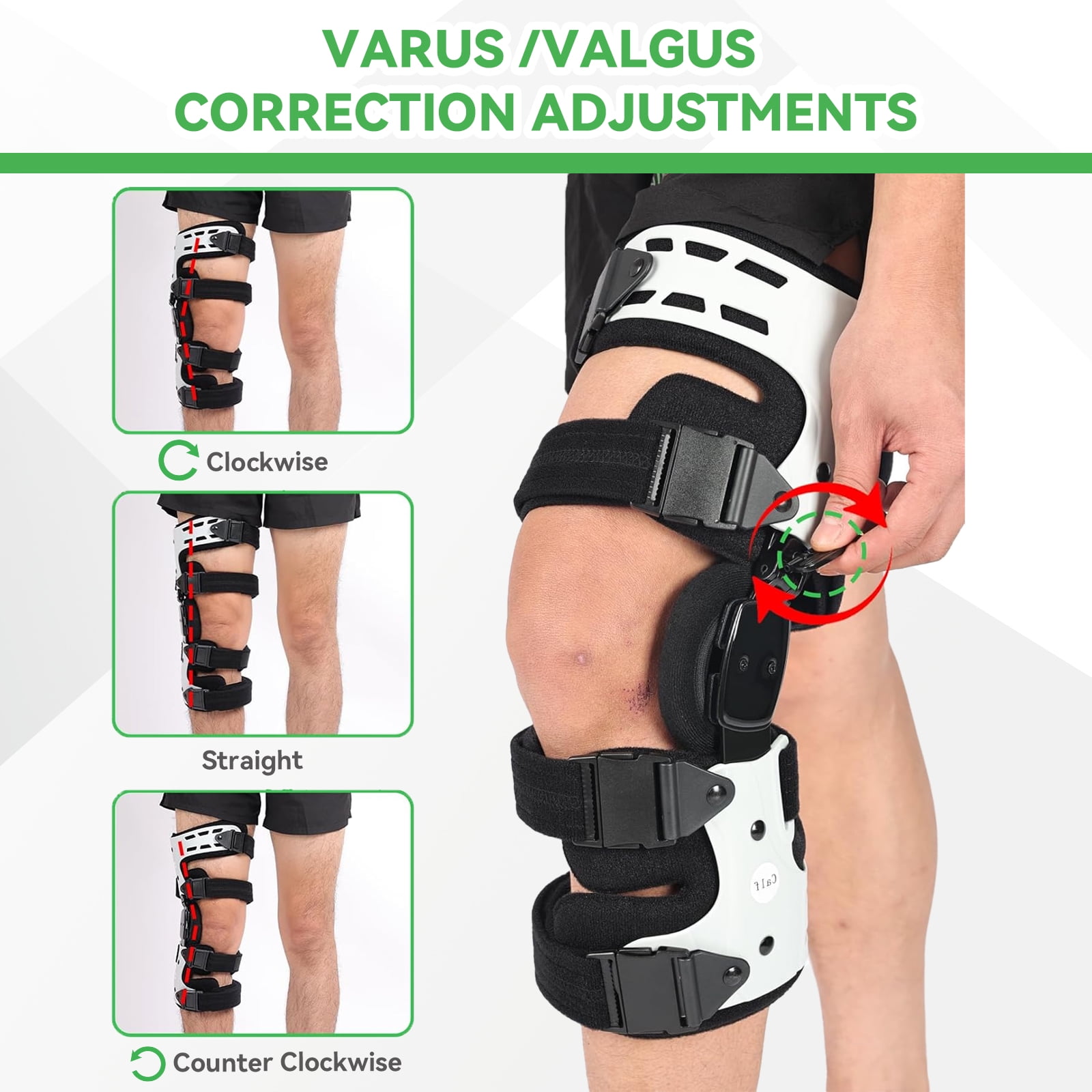 Orthomen Upgraded OA Unloader Knee Brace for Men and Women, Medial Arthritis Pain & Osteoarthritis Offloader, Bone on Bone Cartilage Joint Support with Valgus/Varus Built-in Hex Key, Right