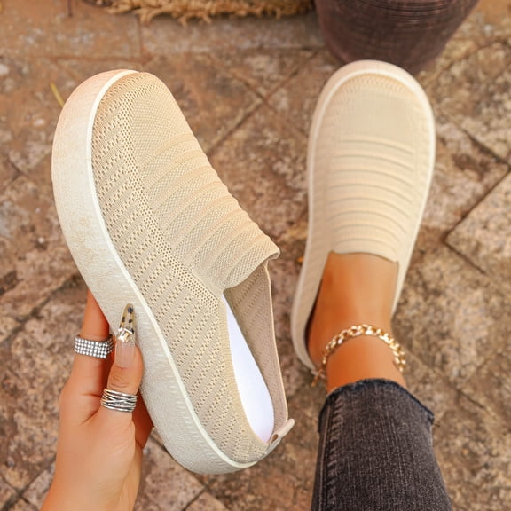 ATENAR Women Sandals Slide Flat Sandals for Women Summer Shoes Women Beige 6