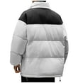 thumbnail image 3 of Lenago Quilted Jackets For Men With High Collar No Hoods Winter Parka Jackets Fleece Lining Thermal Winter Fashion Outerwear Comfortable Cozy Outerwear Thicken Puffer Jackets, 3 of 3