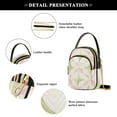 thumbnail image 4 of FORMRS Crossbody Bag for Women Quilted Travel Shoulder Cell Phone Purse with Chain Strap Handbag, Pastel Pink Geometric, 4 of 7