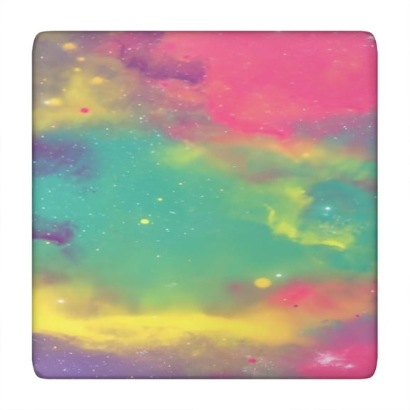 Colorful Tie Dye Pattern Square Fitted Tablecloth with Elastic Edge,Square Table Cover,Washable Elastic Table Cover for Home Kitchen Party Decor 34"x34"