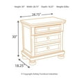 Signature Design by Ashley Porter Classic 2 Drawer Nightstand with Dovetail and Ballbearing