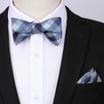 thumbnail image 4 of HISDERN Big and Tall Mens Suspenders Gift Set with Bowtie Handkerchief Elastic Y Type 6 Clips Braces, 4 of 7