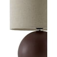 thumbnail image 2 of Livabliss Elio Modern Accent Table Lamp, 10-inch, Dark Brown with Beige Shade, 2 of 6