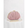 thumbnail image 2 of Women's Pink Pleated Clutch Bag Elegant Evening Handbag for Wedding Party, 2 of 6