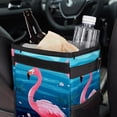 thumbnail image 6 of Flamingo Foldable Mini Trash Can for Car with Lid, Leak-proof Hanging Storage Bag - Car Garbage Can, 6 of 6