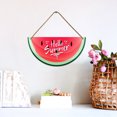 thumbnail image 2 of Eveokoki Watermelon Door Sign Hello Summer Door Hanger Wood Front Door Wreath Decor Wall Hanging Housewarming Gift Home Decor, 2 of 5