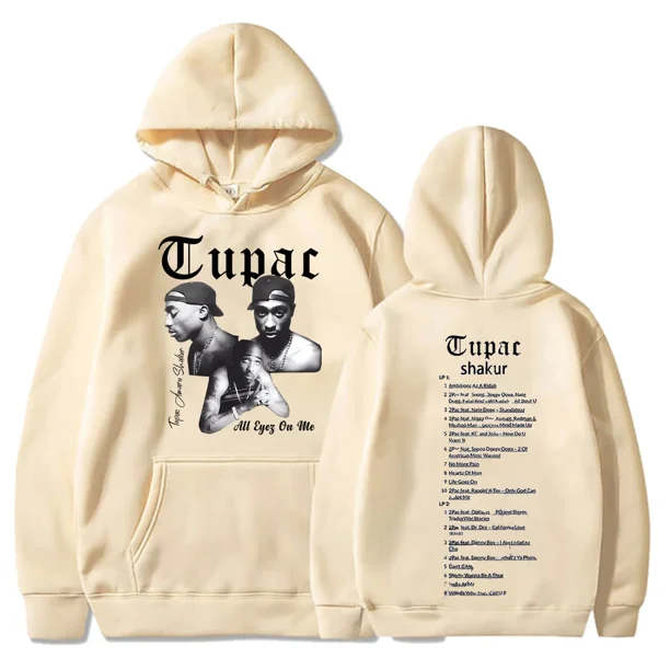 Tupac-Sudadera con capucha para hombre y mujer, suéter con