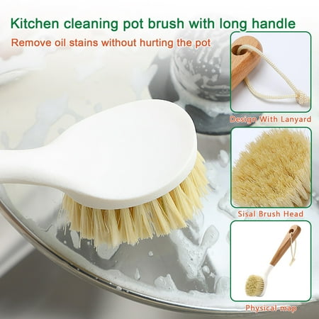 

Japceit Good Home Gadgets All Purpose Floor Cleaner Kitchen Non-stick Skillet Brush Oil Dishwashing Cleaning Bowl Palm Brush