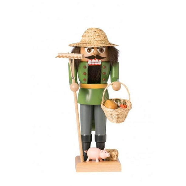 KWO Farmer with Vegetables and Pig German Wood Christmas Nutcracker 10