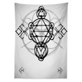 thumbnail image 3 of Ambesonne Grey Tablecloth Rectangular Table Cover, Sketch Illustration, 52"x70", Black Grey White, 3 of 4