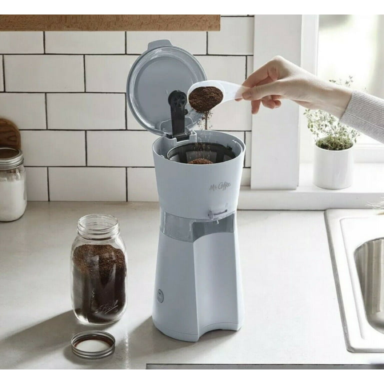 Mr. Coffee Iced Coffee Maker with Reusable Tumbler and Coffee Filter - Gray