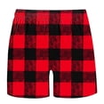 thumbnail image 5 of Men's Plus Size Plaid Casual Shorts Elastic Waist Drawstring Quick Dry Beach Short Breathable Vacation Outdoor Summer Sports Board Shorts, 5 of 5