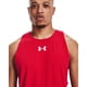 thumbnail image 3 of Camiseta sin mangas Under Armour Baseline Cotton para hombre rojo/blanco, 3 of 6