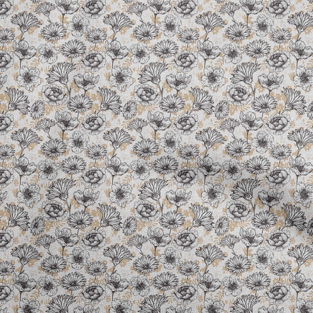 oneOone Rayon Light Gray Fabric Tropical Sewing Craft Projects Fabric Prints By Yard 56 Inch Wide