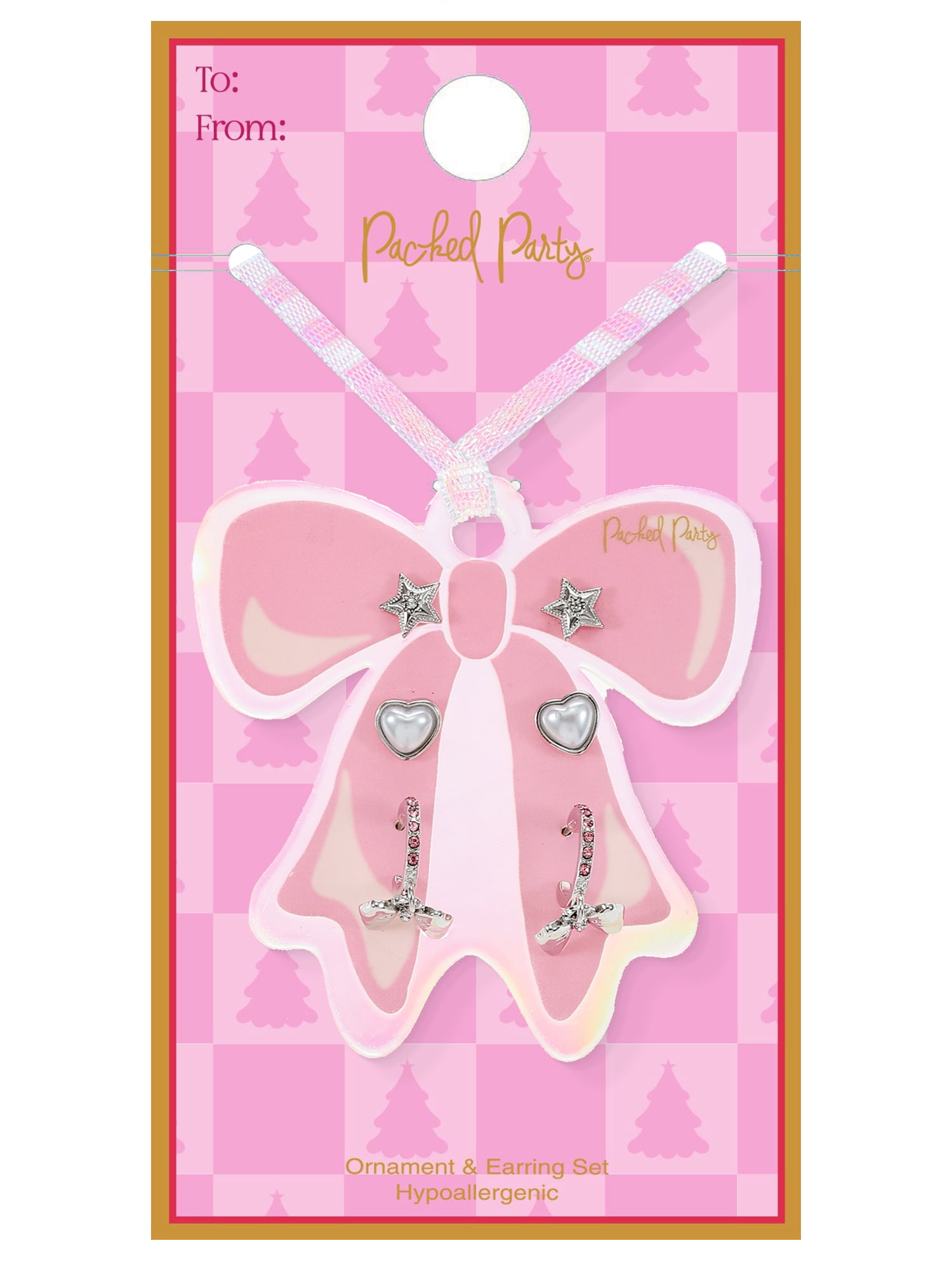 Packed Party Earring Set with Bow Ornament