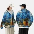 thumbnail image 4 of Gaeub Mountain Blue Flowers Vase Men's and Women's UPF 50+ Long-Sleeved Sun Protection Clothing, Fishing Shirt Long Sleeve Zip-Medium, 4 of 7