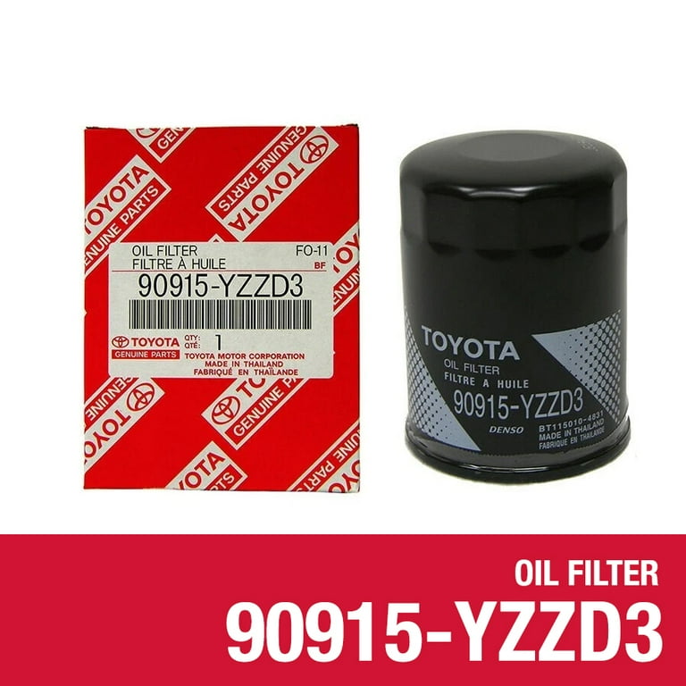 Toyota Oil Filter 90915-YZZD3 Genuine OEM, 4 inch height, 3