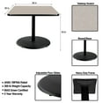 thumbnail image 3 of Hampden Furnishings Bennet Collection Steel Frame 36" Square Top, Round Base, 42" Height, Cafe Table, Black Frame/Grey Nebula Top, 3 of 5