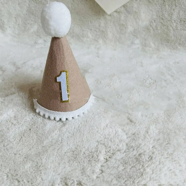 INS First Kids-corona de cumpleaños de color caqui, sombrero de fiesta para Celebración de bebé, no tejido, blanco, trona, pancarta, guirnalda