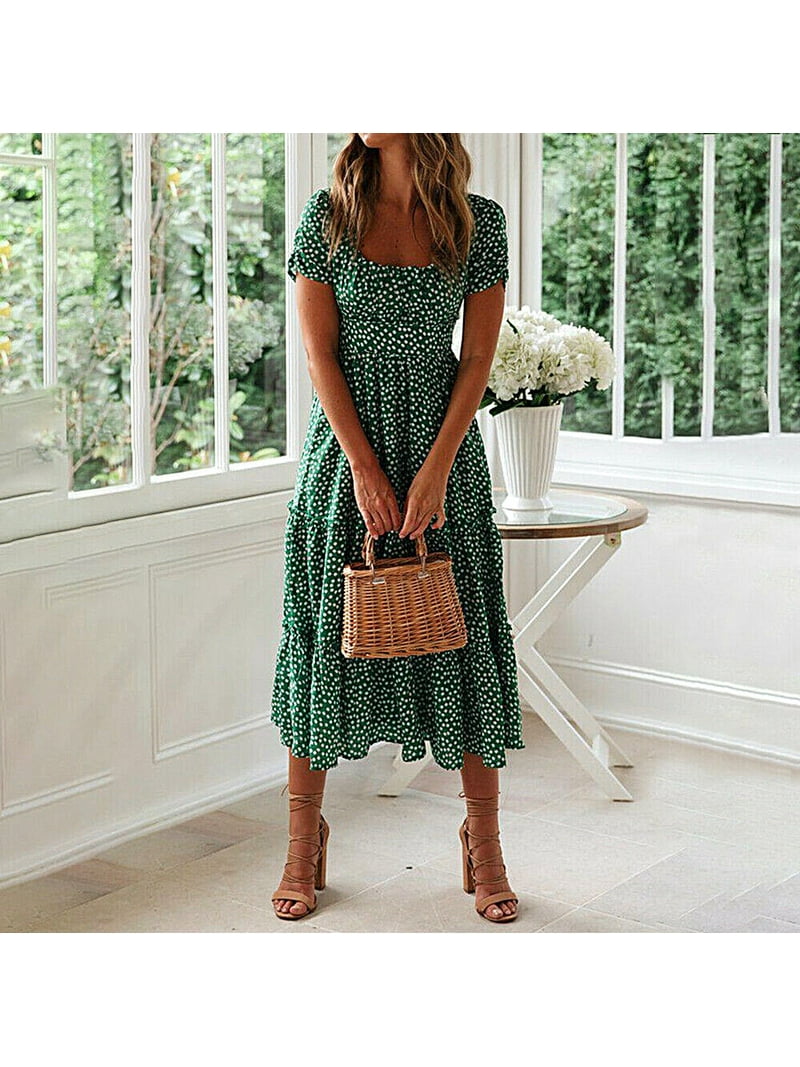 walmart floral midi dress Floral Midi Dress