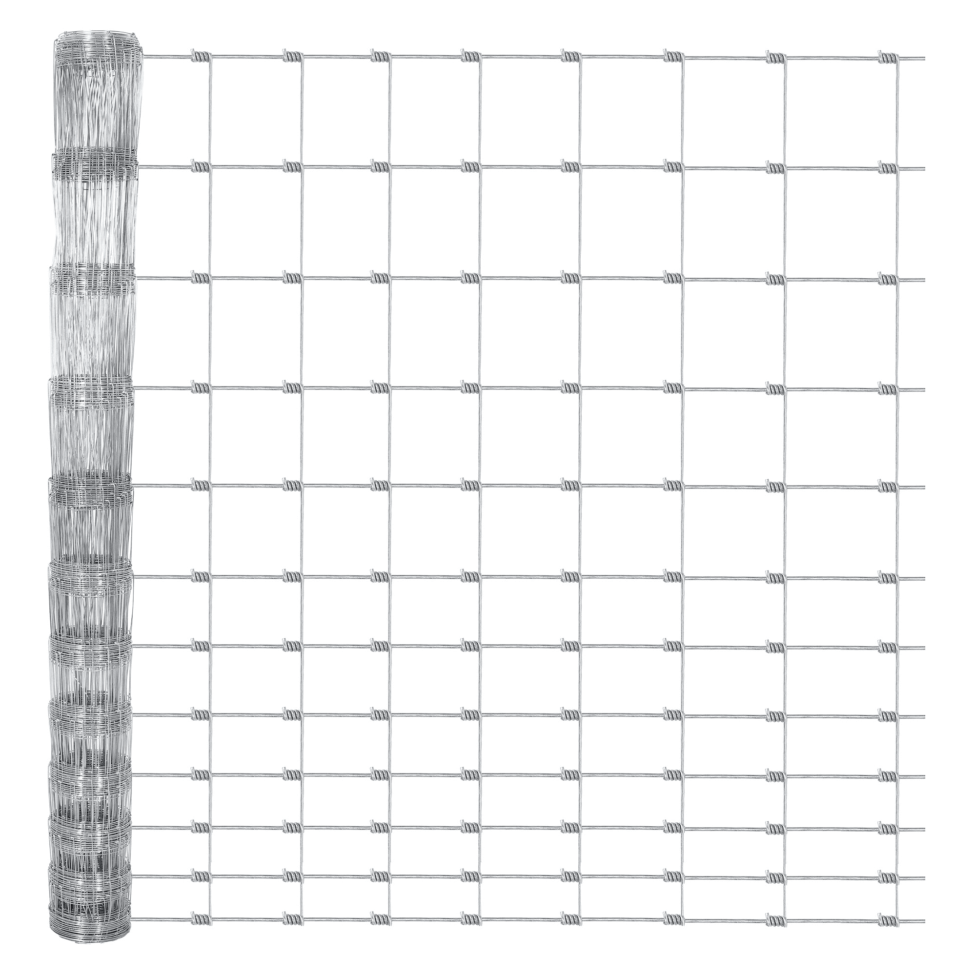 Gaderth 6Ft x 100Ft Heavy-Duty Galvanized Wire Livestock Fence, Durable Metal Mesh for Cattle, Goat & Deer Protection, Corrosion-Resistant Farm & Yard Barrier