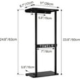 thumbnail image 3 of SHIBA-Large Rolled Towel Racks for Bathroom, 23.6 Inch Wall Mounted Bathroom Towel Storage Rack for Rolled Towels, Space Saving Bath Towel Holder Wall for Bathroom Organzier, Matte Black, 3 of 4