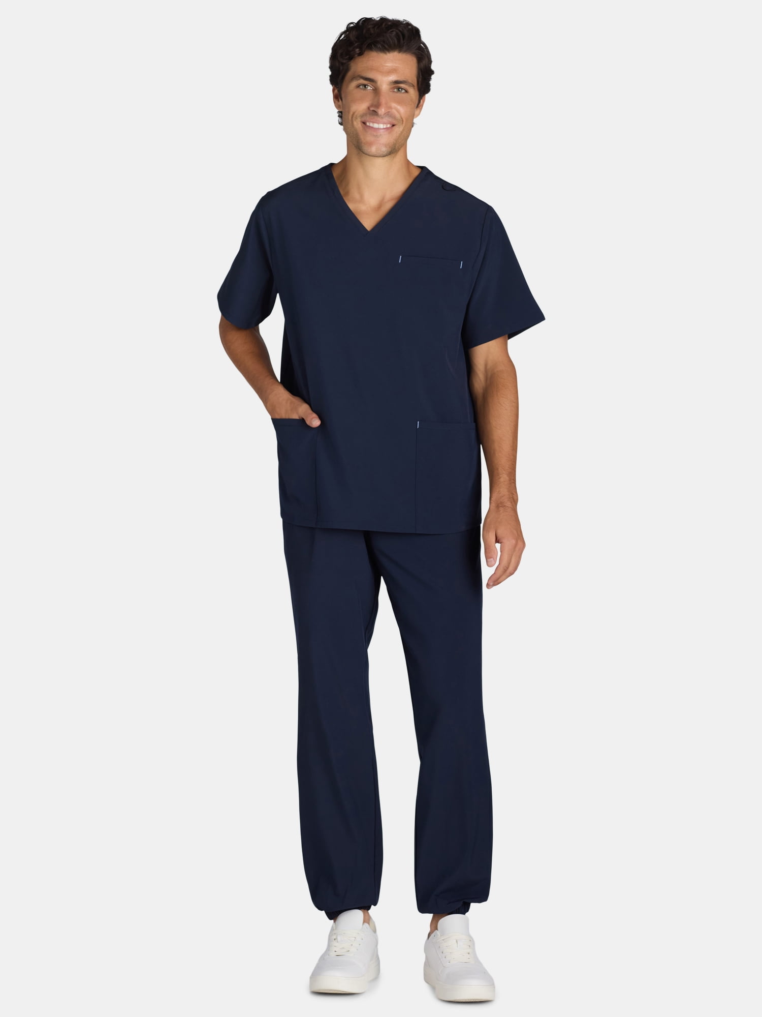 Generic Men's Scrub V-Neck Top, Sizes XS-3XL