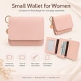 thumbnail image 3 of ARVOV Women's Elegant Minimalist Short Slim Wallet, Slim Wallet for Women, Tri-Fold Design, Multiple Card Slots, Zipper Coin Pocket, Compact Daily Carry, 3 of 6