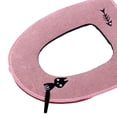 thumbnail image 3 of Toystoory Calentador de baño suave, taburete, tapa lavable, cubierta , almohadilla para asiento de inodoro Juegos de accesorios de baño Rosado, 3 of 6