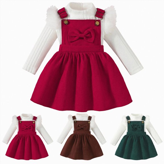 4-5 Years Child Baby Girl Long Sleeve Sweatshirt Tops and Pants Set Fall Winter Clothes 6-12 Months 12-24 Months 2T 3T 4T 5T 6T 7T 8T 9T Children,Red Outfit