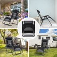 thumbnail image 3 of Sophia&William 2 Pieces Outdoor Oversized Padded Zero Gravity Chairs - Black, 3 of 8