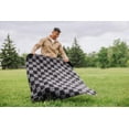 thumbnail image 4 of Picnic TIME Outdoor Picnic Blanket Tote, 59"x51" Foldable Beach & Camping Blanket with Soft Fleece, Water-Resistant Bottom, Adjustable Strap & Zippered Pocket (Black Checkers), 4 of 8